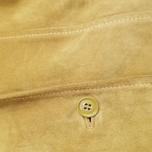 Katharine Hamnett Denim Lined 3 Button Suede Jacket Vintage 90s Women's - Picture 6 of 12